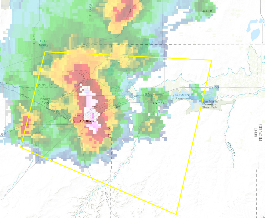 Deadly Microburst northeast of La Junta Sunday, June 12th